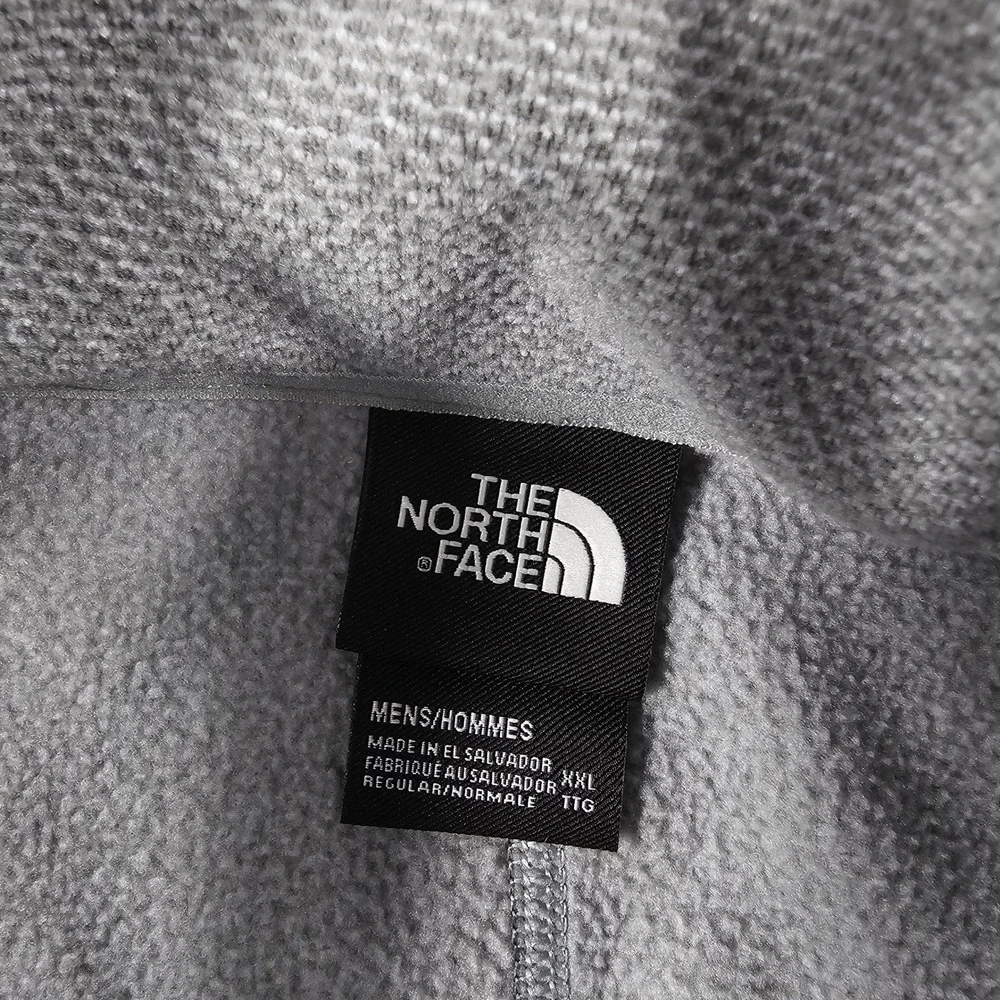 The North Face Cap Rock Pullover Mens XXL Gray 1/4 Zip Fleece Textured Jacket